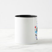 Mug Chat Fluffy Noir avec Fleurs (Centre)