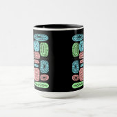 Mug Chat frais moderne de la rétro moitié du siècle (Centre)