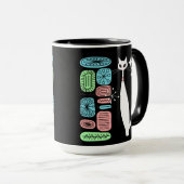 Mug Chat frais moderne de la rétro moitié du siècle (Devant droit)