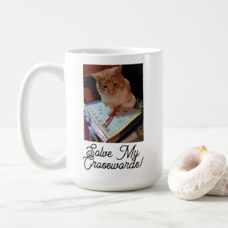Mug Chat Funny Résoudre Mes Mots-Croisés Photo Customi