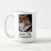 Mug Chat Funny Résoudre Mes Mots-Croisés Photo Customi (Gauche)