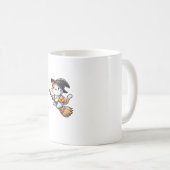 Mug Chat Funny Sorcière Halloween Costume Broom Sticks (Devant droit)