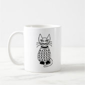 Mug Chat géométrique noir et blanc (Gauche)