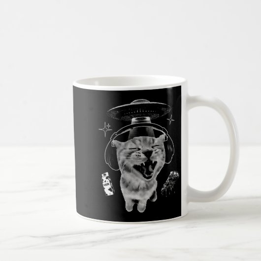 Mug Chat Gnarp Drôle de Chat Alien Memes Cerveau Pourr (Droite)