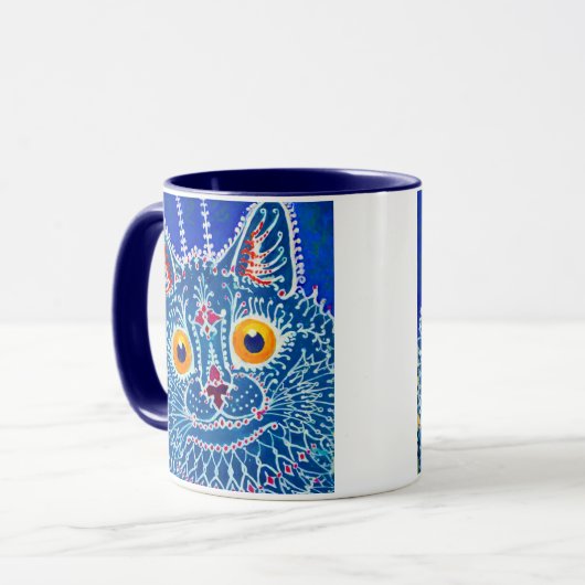 Mug Chat gothique bleu (Devant gauche)