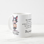 Mug Chat gothique psycho mignon avec hache (Devant gauche)