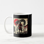 Mug Chat Graphique Guerrier Samouraï Chat Ninja Japona (Gauche)