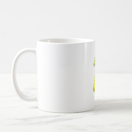 Mug Chat gras jaune (Gauche)