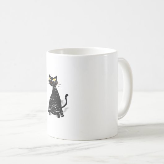 Mug Chat gras noir désossé (Devant droit)