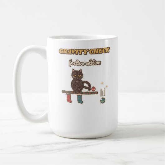 Mug Chat Gravity Check Édition Festive (Gauche)
