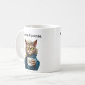 Mug Chat grincheux amusant dans un chat à la robe et a (Devant gauche)