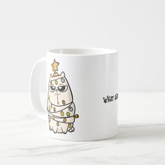 Mug Chat grincheux de Noël (Devant gauche)