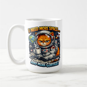 Mug Chat grincheux drôle, besoin de plus d'espace et p