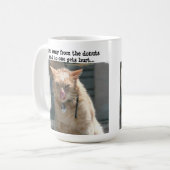 Mug Chat grincheux, étape à partir des butées (Devant gauche)