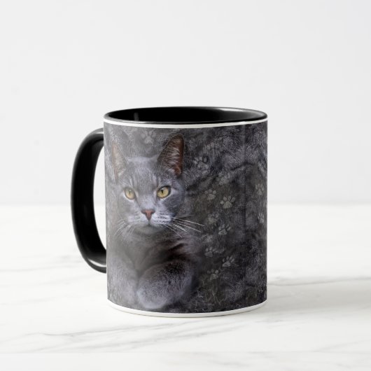 Mug Chat gris (Devant gauche)