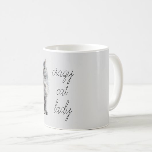 Mug Chat gris (Devant droit)