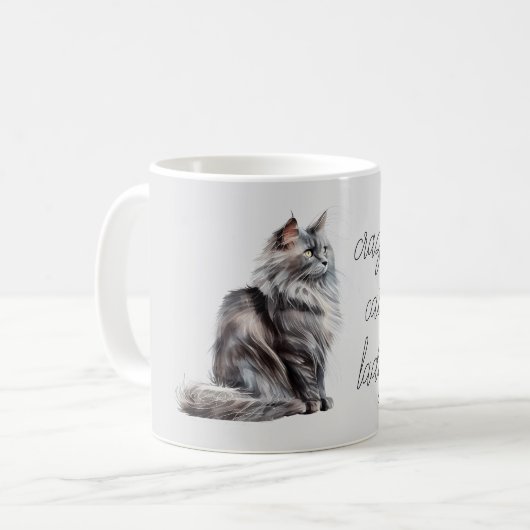 Mug Chat gris (Devant gauche)