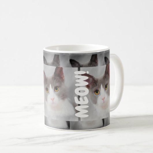 Mug Chat gris (Devant droit)