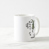 Mug chat gris attrapé dans treize notes musicales (Devant droit)