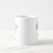 Mug chat gris attrapé dans treize notes musicales (Centre)