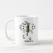 Mug chat gris attrapé dans treize notes musicales (Gauche)