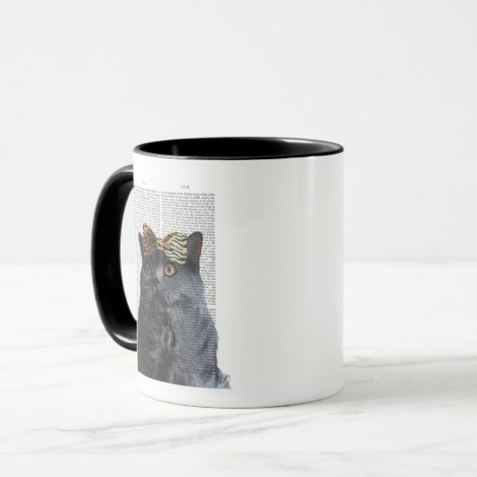 Mug Chat gris avec chèvre léopard (Devant gauche)