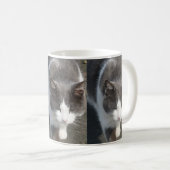 Mug Chat Gris Et Blanc (Devant droit)