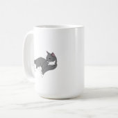 Mug Chat gris et blanc Tuxedo (Devant gauche)