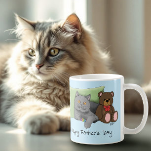 Mug Chat gris fête des pères
