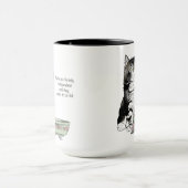 Mug Chat Gris Indépendant Tabby Bleu Mignon Drôle (Centre)