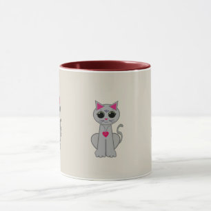 Mug Chat gris mou