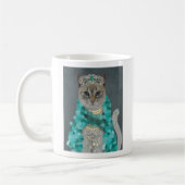Mug Chat gris | Orné De Portrait De Cloches (Gauche)