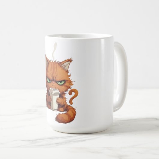 Mug Chat Grumpy Drôle (Devant droit)
