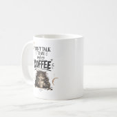 Mug Chat Grumpy Drôle Ne Me Parlez Pas Avant Le Café (Devant gauche)