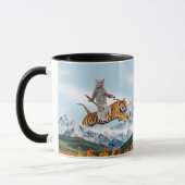 Mug Chat guerrier chevauchant un tigre (Gauche)