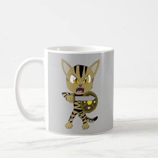 Mug Chat guerrier Chibi (Gauche)