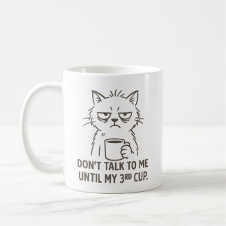 Mug Chat Heures supplémentaires - "Ne me parlez pa