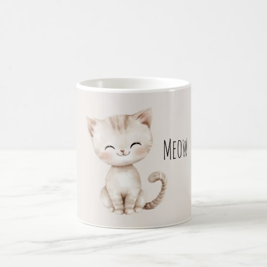 Mug Chat heureux crème (Centre)