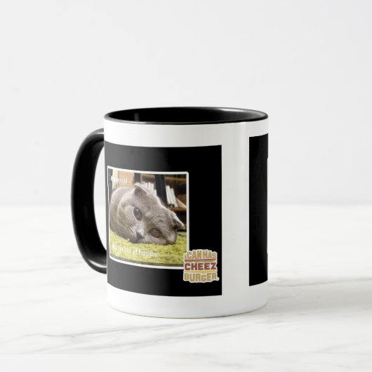 Mug Chat heureux, hors d'heureux (Devant gauche)