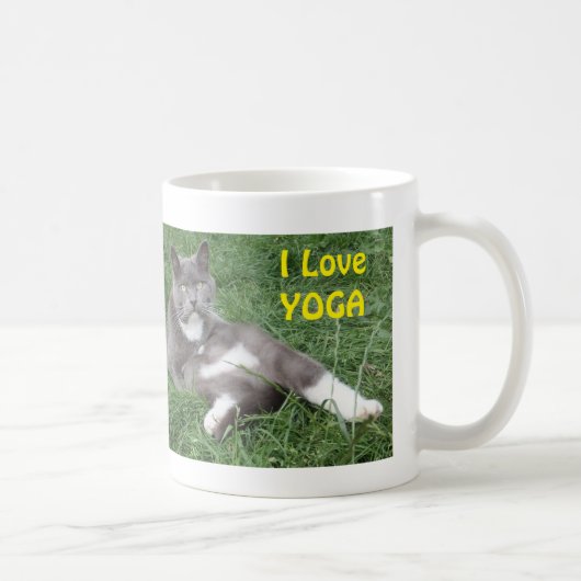 Mug Chat I Love Yoga (Droite)