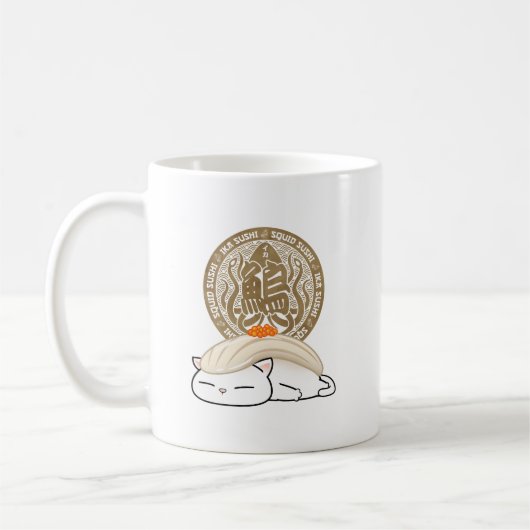 Mug Chat Ika Squid Sushi (Gauche)