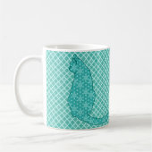 Mug Chat japonais - Kimono turquoise (Gauche)