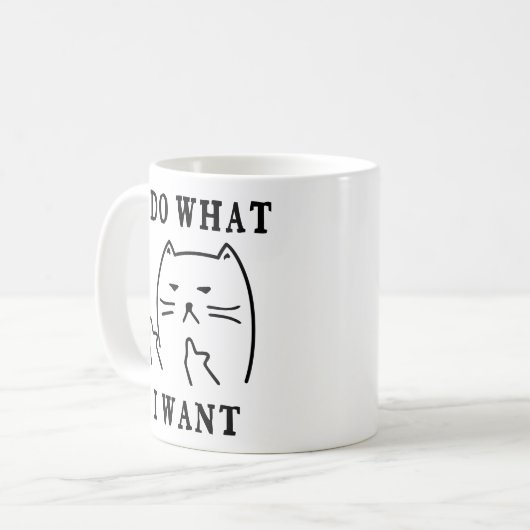 Mug Chat Je Fais Ce Que Je Veux (Devant gauche)