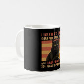 Mug Chat Je Pensais Que Boire Était Mauvais Chat Noir  (Devant gauche)