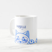 Mug Chat Joli Avec Lunettes Rondes (Devant gauche)