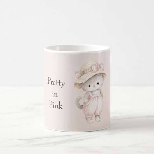 Mug Chat joli en rose (Centre)
