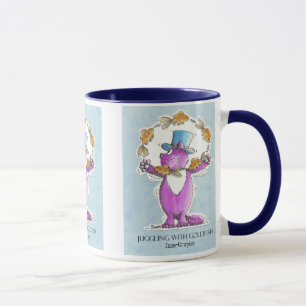 Mug Chat jonglant avec le poisson rouge