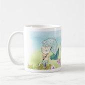 Mug Chat jouant avec papillon et parapluie dans la nat (Gauche)
