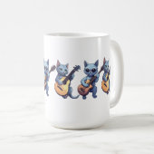 Mug Chat jouant de la guitare, amoureux des chats (Devant droit)