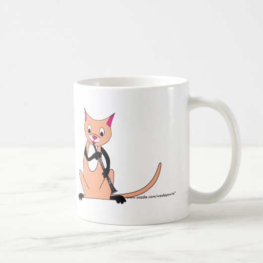 Mug Chat jouant la clarinette (Droite)